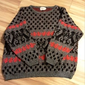 Amita Vintage Cottage Core Sweater Made in Italy Size Large.